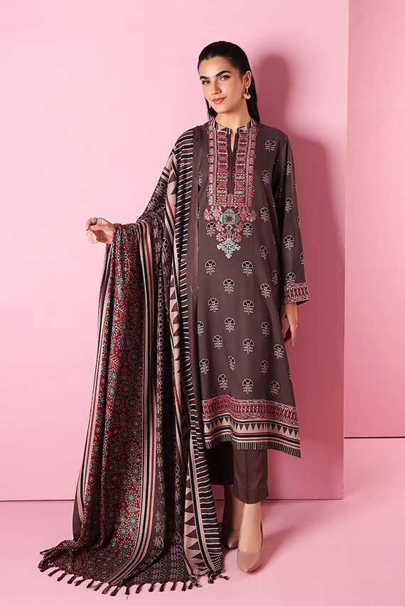 42206112-Printed Embroidered 3PC